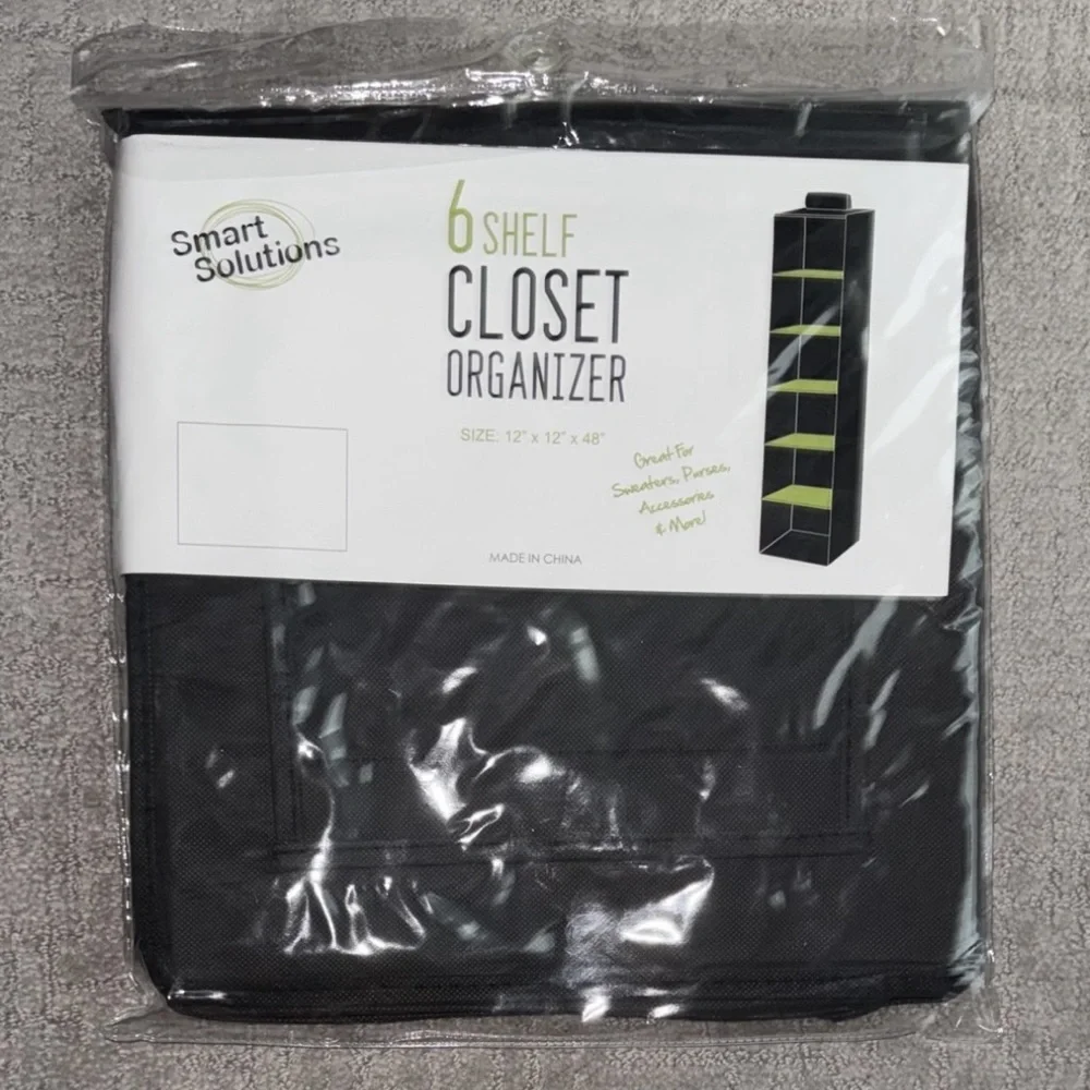 Smart Solutions Black & Green 6 Shelf Closet Organizer